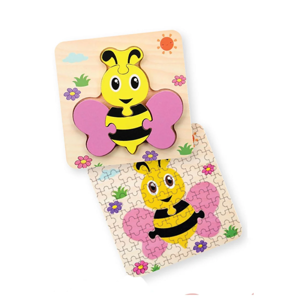 Metclap BEE Jigsaw And Baby Puzzle Combo (Wooden)