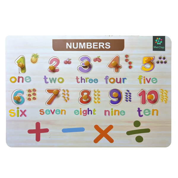 Numerical Wooden Tray: Educational Counting and Sorting Tool for Kids