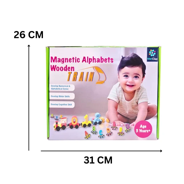 "Metclap Alphabets Wooden Train – The #1 Wooden Toy to Ignite Creativity & Master the ABCs!"