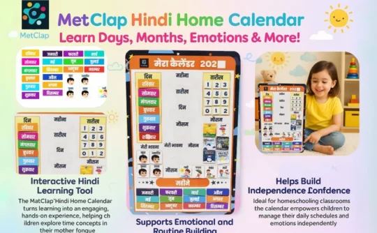 Metclap - Hindi Home Calendar -  A plus3