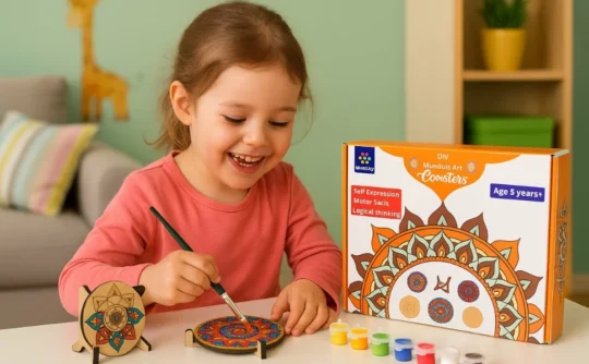 Metclap - DIY Mandala Art Coasters for Kids - A plus 2