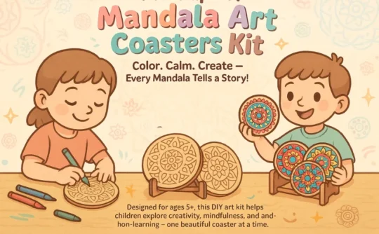 Metclap - DIY Mandala Art Coasters for Kids - A plus 5