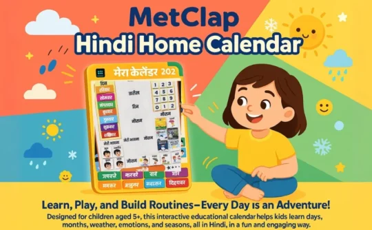 Metclap - Hindi Home Calendar -  A plus 4