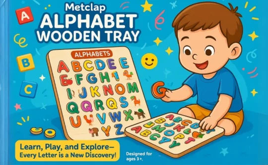 Metclap - Wooden Alphabet Tray - Aplus 4