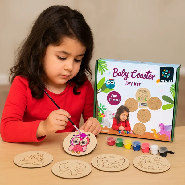 DIY Baby Coaster Kit – Customizable and Creative Coaster Craft for Kids | Fun and Educational Art Project