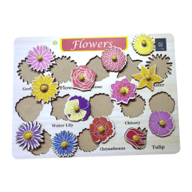 Flower Educational Educational & Learning Puzzle Tray For Kids