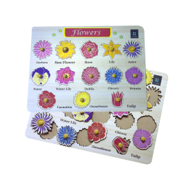 Flower Educational Educational & Learning Puzzle Tray For Kids