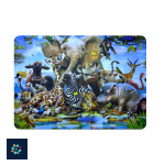 Metclap Jungle Jigsaw Puzzle- 30 Pcs inside Round Box