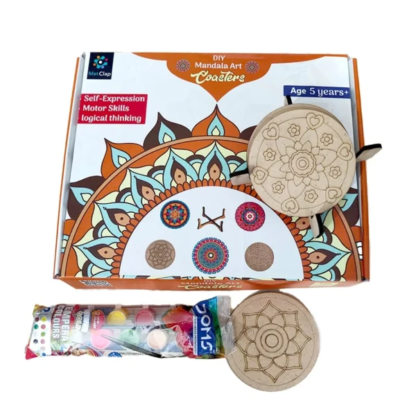DIY Mandala Art Coasters for Kids – Unleash Creativity & Develop Motor Skills