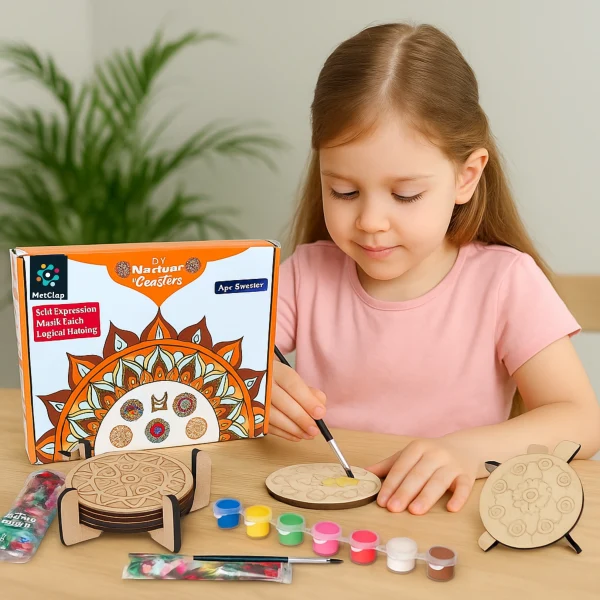 DIY Mandala Art Coasters for Kids – Unleash Creativity & Develop Motor Skills