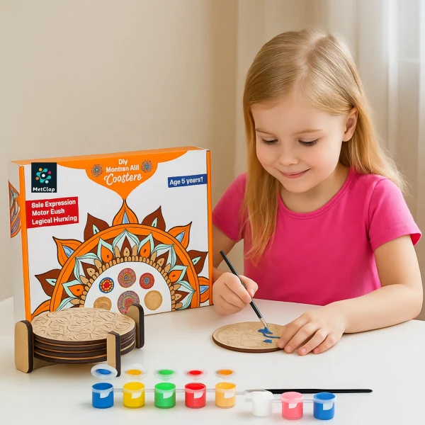 DIY Mandala Art Coasters for Kids – Unleash Creativity & Develop Motor Skills