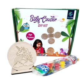 DIY Baby Coaster Kit – Customizable and Creative Coaster Craft for Kids | Fun and Educational Art Project