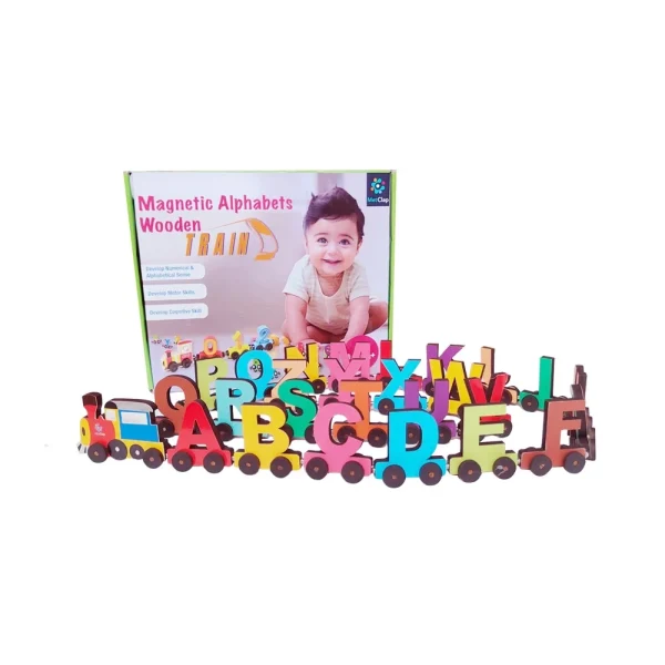 "Metclap Alphabets Wooden Train – The #1 Wooden Toy to Ignite Creativity & Master the ABCs!"