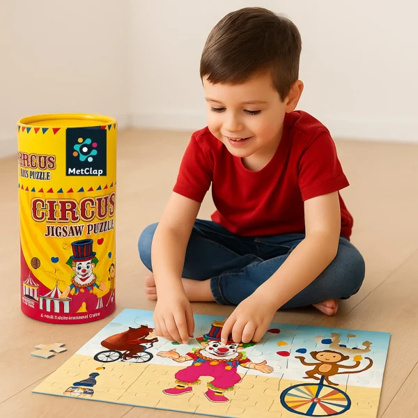 Metclap Circus Jigsaw Puzzle - 30 Pcs inside Round Box