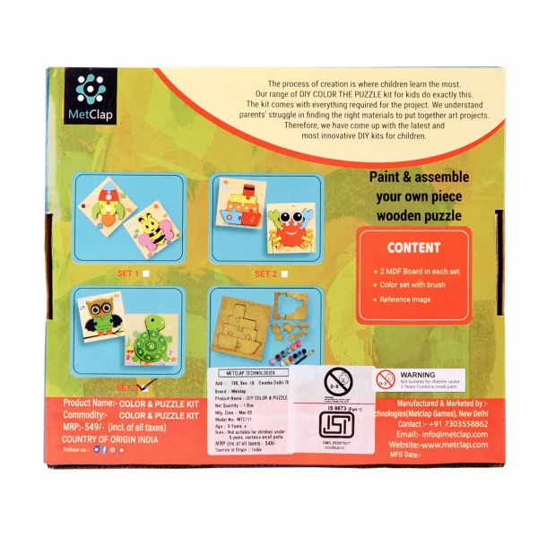 MetClap Creative Color & Puzzle Diy Kit for Kids