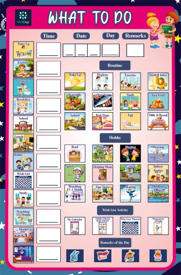 Metclap WHAT TO DO - Daily Routine Chart for Kids - Image 3