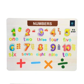 Numerical Wooden Tray: Educational Counting and Sorting Tool for Kids