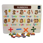 Numerical Wooden Tray: Educational Counting and Sorting Tool for Kids