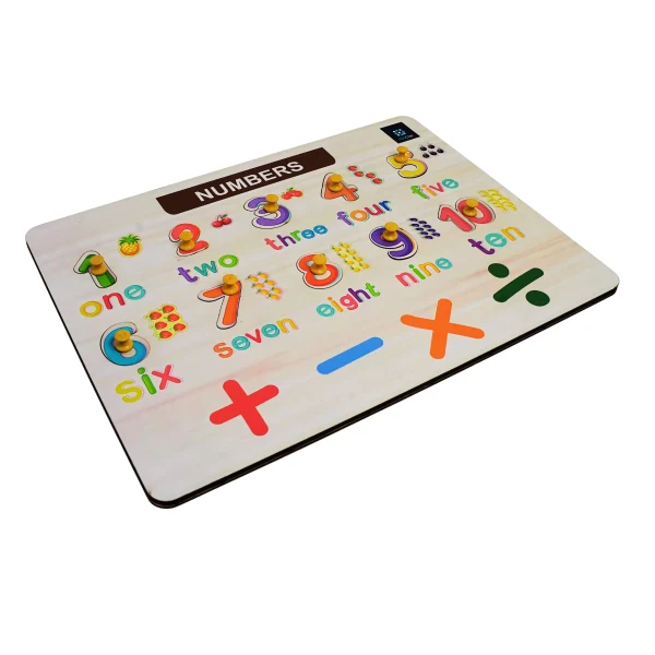 Numerical Wooden Tray: Educational Counting and Sorting Tool for Kids