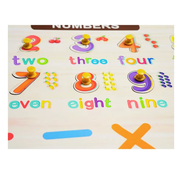 Numerical Wooden Tray: Educational Counting and Sorting Tool for Kids