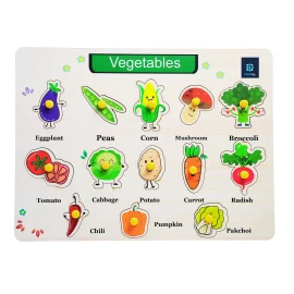 ULTIMATE Vegetable Educational Tray - PREMIUM Wooden Learning Board | EXTRAORDINARY Development Tool for Kids