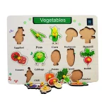 ULTIMATE Vegetable Educational Tray - PREMIUM Wooden Learning Board | EXTRAORDINARY Development Tool for Kids