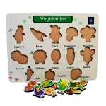 ULTIMATE Vegetable Educational Tray - PREMIUM Wooden Learning Board | EXTRAORDINARY Development Tool for Kids