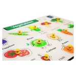 ULTIMATE Vegetable Educational Tray - PREMIUM Wooden Learning Board | EXTRAORDINARY Development Tool for Kids