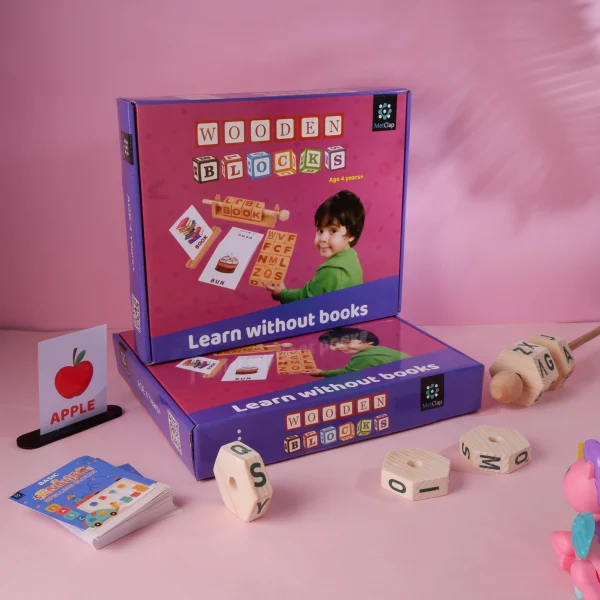 Metclap Wooden Block Spellings - Ages- 4 Years