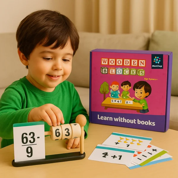 Metclap Wooden Block - Numbers Age 4 Years