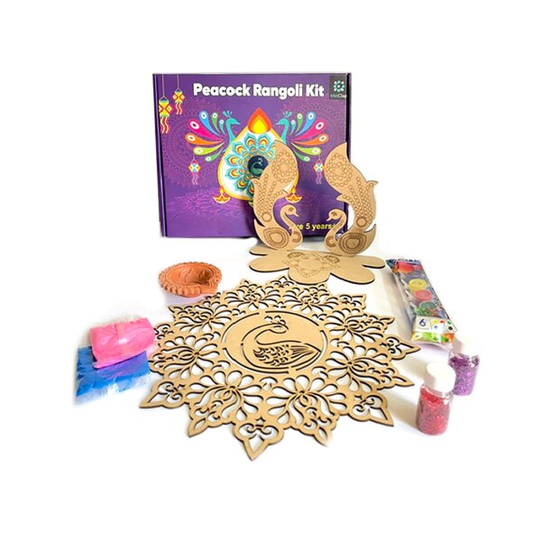 DIY Peacock Rangoli Kit - Create Stunning Rangoli Designs