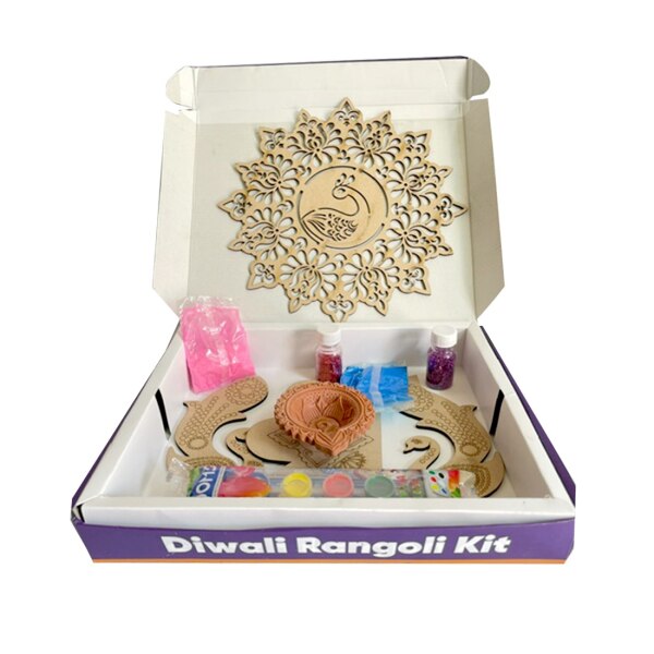 DIY Peacock Rangoli Kit - Create Stunning Rangoli Designs