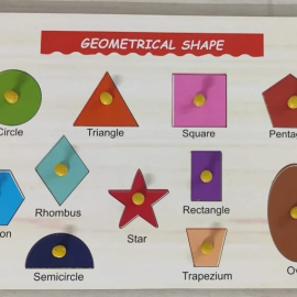 Geomtrical Shapes wooden tray - Educational Toy For Kids