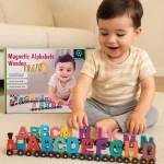 "Metclap Alphabets Wooden Train – The #1 Wooden Toy to Ignite Creativity & Master the ABCs!"