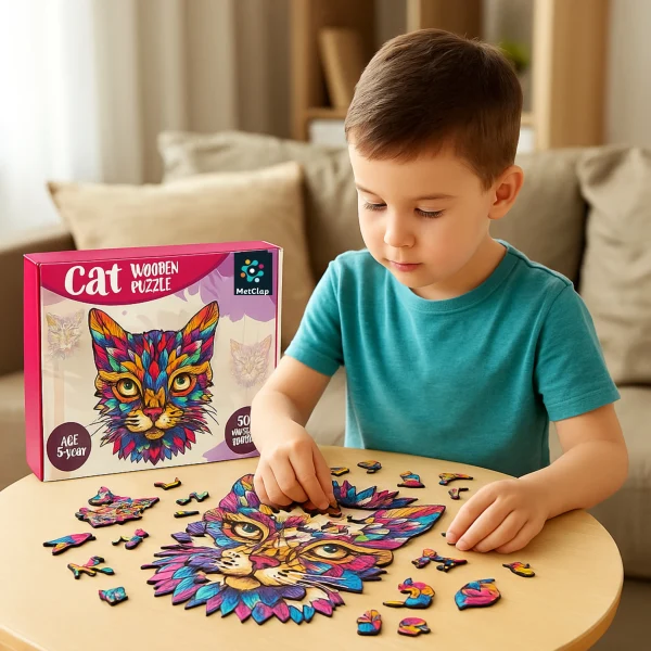 Metclap Magical Baby Cat Jigsaw Puzzle – Engaging and Educational Fun for Kids | Perfect for Toddlers & Preschoolers