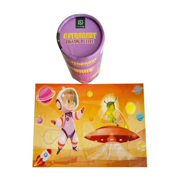 Metclap Astronaut Jigsaw Puzzle - 30 Pcs inside Round Box