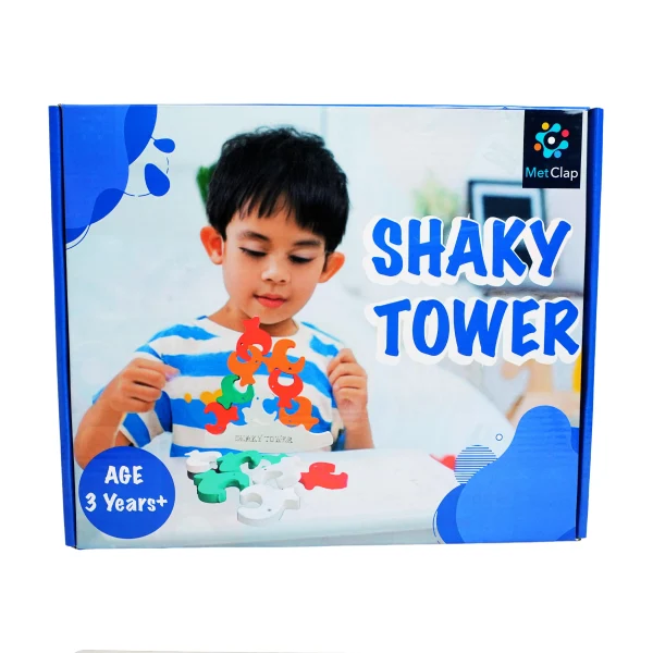 Metclap Shaky Tower - The Ultimate Focus-Building Wobble Challenge to Boost Kids’ Concentration & Creativity