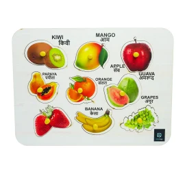 Best Educational Fruits Tray Toy – Fun Learning Knob Puzzle for Smart Kids