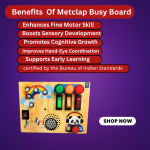 Metclap Interactive Busy Board: Ultimate Music & LED Sensory Toy for Toddlers 1-6 Years