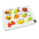 Best Educational Fruits Tray Toy – Fun Learning Knob Puzzle for Smart Kids