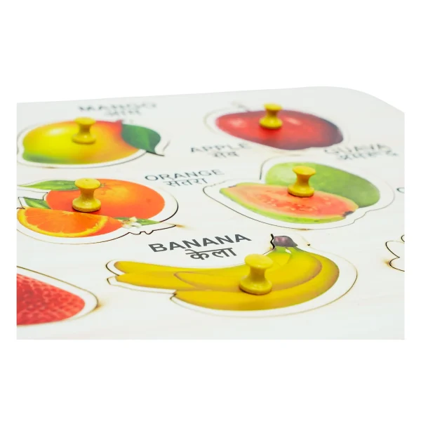 Best Educational Fruits Tray Toy – Fun Learning Knob Puzzle for Smart Kids