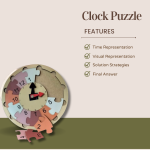 Educational Time Puzzle Clock - Time Management Puzzle Clock