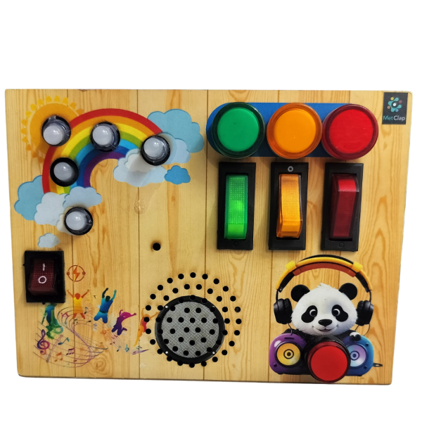 Metclap Interactive Busy Board: Ultimate Music & LED Sensory Toy for Toddlers 1-6 Years