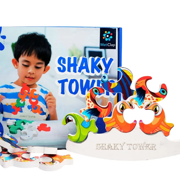 Metclap Shaky Tower - The Ultimate Focus-Building Wobble Challenge to Boost Kids’ Concentration & Creativity