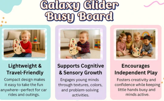 Metclap - rocket-shaped busy board for toddlers - Aplus 3