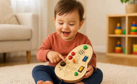 Metclap - rocket-shaped busy board for toddlers - Aplus 1