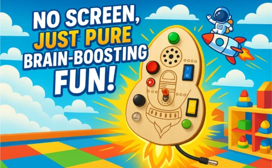 Metclap - rocket-shaped busy board for toddlers - Aplus 4
