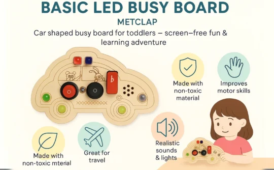 Metclap - Car Shaped Busy Board for Toddlers - Aplus 2