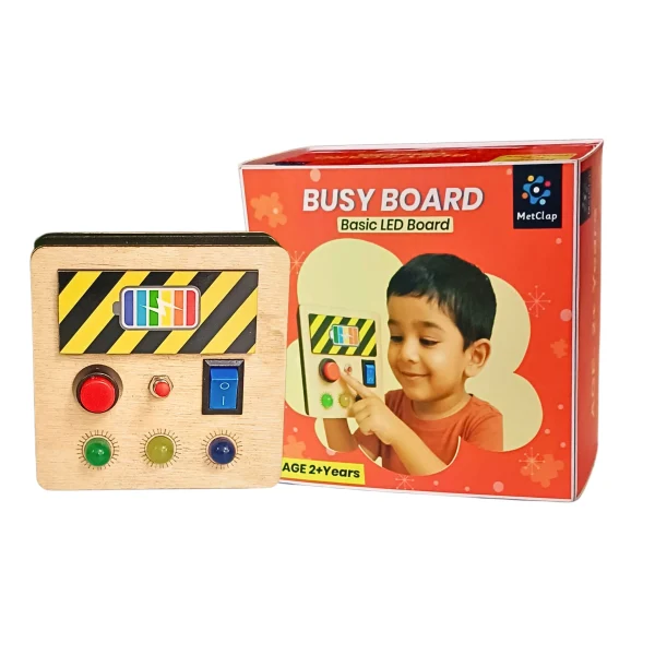 Basic LED Busy Board for Toddlers - Safe, Interactive and Ultimate Toy For Kids