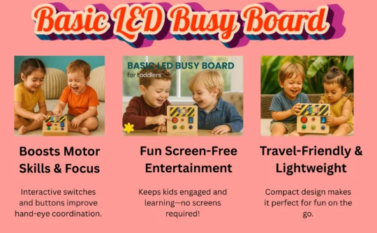 Metclap - Basic LED Busy Board for Toddlers - Aplus 3